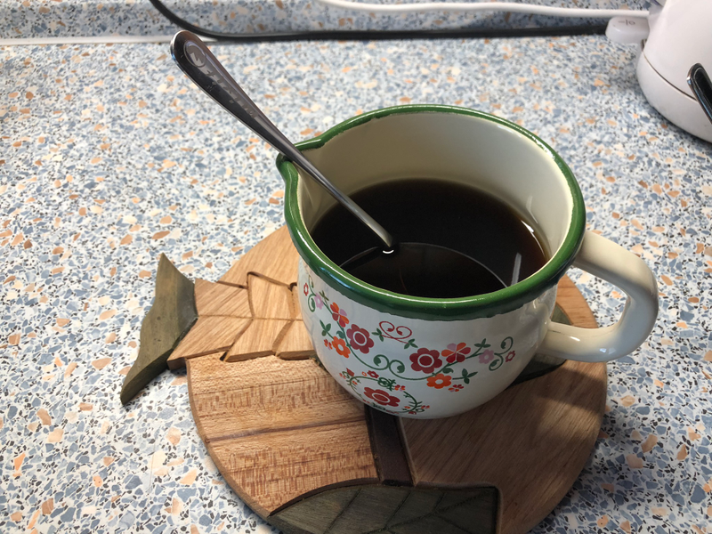 Adding the soy sauce makes from gold dashi pitch black mixture - it’s maybe as dark as the name of the recipe